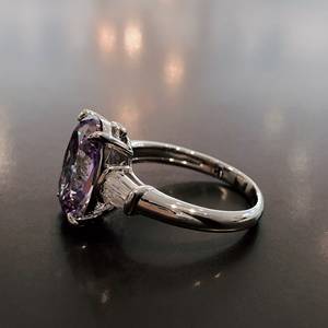 Oval Cut Natural Purple <b>Amethyst</b> 925 Sterling Silver Gemstone <b>Ring</b> Women's Fine Jewelry Special <b>Amethyst</b> Silver <b>Ring</b> - Product Image 5