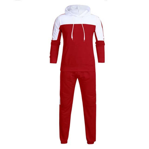 Custom Designed Casual Solid Pullover Sportswear Men Polyester/Cotton Heavy Weight 360g Winter Activewear-Contrast Block Color - Product Image 2