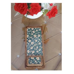 Plateau de service en bois d'acacia de haute qualité Design rectangulaire écologique Placage époxy Taille personnalisée Bol Trempettes Snack Plateau pour - Product Image 5