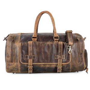 Sac de voyage week-end tendance en cuir de vachette véritable, sac de voyage de luxe unisexe, design bohème fait main, mode féminine - Product Image 1