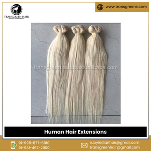 Extensions de faisceaux de cheveux humains droits n ° 100% de couleur indienne vierge non traitée 60/613 à un prix de marché fiable - Product Image 2