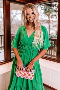 Date été demi manches bohème Floral Maxi robe 100% rayonne écologique respirant décontracté grande taille naturel taille tissé - Product Image 5