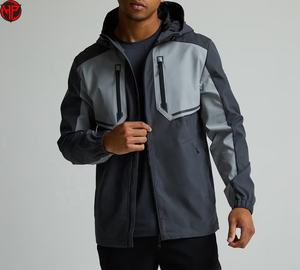Chaqueta Cortavientos Deportiva Casual para Hombre, Impermeable y Reflectante, para Senderismo y Camping, de Nailon - Product Image 2