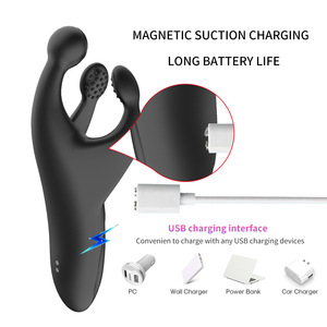 Masseur vibrant 3-en-1 rechargeable par USB pour couples, jouet sexuel pour adultes - Product Image 6