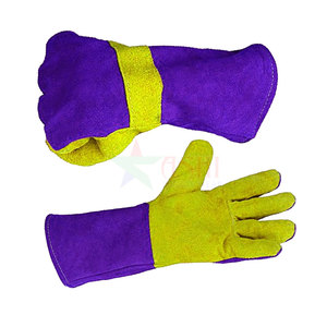 High Quality Cowhide Leather Welding <b>Gloves</b> with Non-Slip Grip Outdoor Use Custom Logo & Color Wholesale - Product Image 4