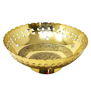 Diseño minimalista Premium Color dorado de alta calidad para servir frutas Dátiles Dulces de chocolate Tazón con cuchara - Product Image 2