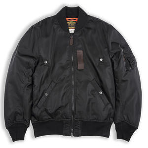 Blouson aviateur zippé en cuir de mouton matelassé à la mode pour hommes Long Streetwear Crop avec sublimation sur la taille - Product Image 4