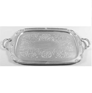 Antique Custom Metal <b>Tin</b> <b>Tray</b> Rectangular Serving Food Salad Juice & Soup With Handles Silver Coated for Caffey Dinner & Lunch - Product Image 3