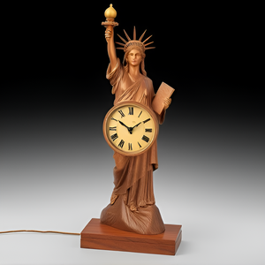 Artisanat en bois poli Lampe de table Horloge Boîtes Signes muraux à des fins décoratives - Product Image 3