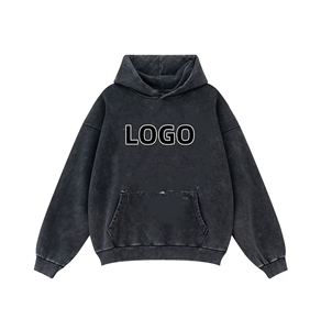 Sudadera con capucha de gran tamaño Vintage de alta calidad 100% algodón French Terry Acid Wash & Digital Printing Hooded Collar - Product Image 4