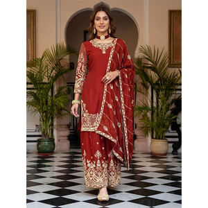 Colección de Trajes Sharara de Alta Costura con Bordado de Lentejuelas y Seda Chinnon Pesada de Alta Calidad, del Mejor Fabricante - Product Image 1