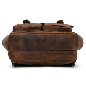 Sac à dos de grande capacité en cuir mode sangles confortables conception multi-poches pour un usage scolaire de voyage quotidien - Product Image 2