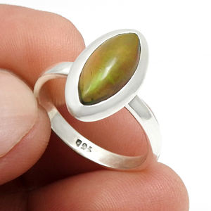 แหวนโอปอลสีดำธรรมชาติ100% แหวนอัญมณีอัญมณีอัญมณีอัญมณี925แหวนซ้อนเงินสเตอร์ลิงแข็งแหวนดีไซน์คลาสสิก - Product Image 1