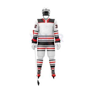 Uniforme de hockey sur glace de sublimation de conception populaire supérieure meilleure qualité nouveauté uniforme de hockey sur glace pour jeunes en bas quantité minimale de commande entretenu par OEM - Product Image 1