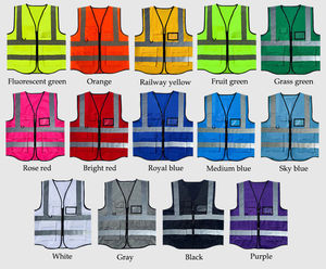 Gilet de sécurité réfléchissant haute visibilité avec logo personnalisé Gilet de travail en maille multi-poches pour la sécurité et la construction - Product Image 6