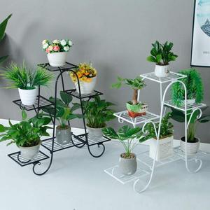 Étagère à plantes en métal enduit de poudre, légère et écologique, à 6 niveaux, pour pots de fleurs de jardin extérieur - Product Image 4