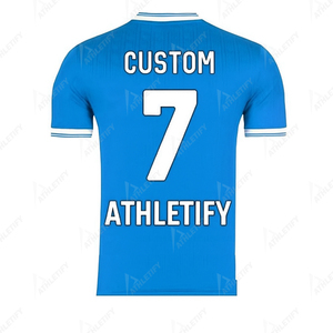 Maillot de football personnalisé pour hommes avec nom et numéro, coupe athlétique pour les équipes sportives, respirant et durable. - Product Image 1
