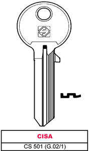 Chiave Asc Cs 501 (g.Vac 1) Cisa - Product Image 1
