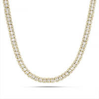 TISHYA DIAMOND Élégant et raffiné, Moissanite taille brillant 18 mm, Argent plaqué or rose 14K, Monture griffe, pour Fiançailles, Anniversaire, Hip
