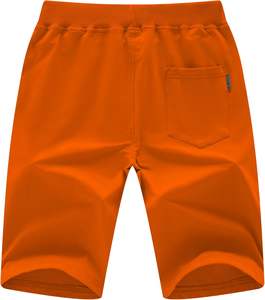 กางเกงขาสั้นชายหาดลำลองสำหรับผู้ชายในฤดูร้อนมีกระเป๋าติดซิปเอวยางยืดแบบไม่มีรอยเย็บไม่หดตัว - Product Image 2