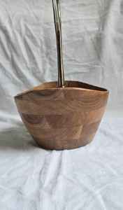 เชิงเทียนไม้แกะสลักจากไม้ paulownia เชิงเทียนไม้แบบชนบทสำหรับตกแต่งบ้านเป็นเทียนวันเกิดกลางชาม - Product Image 2