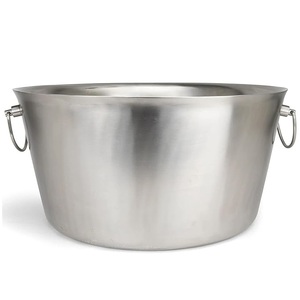 Elegante Cubo de vino de acero inoxidable de Metal hecho a mano diseño de inspiración Vintage elegante vino refrigeración fiesta hogar Barware fiesta herramienta - Product Image 4