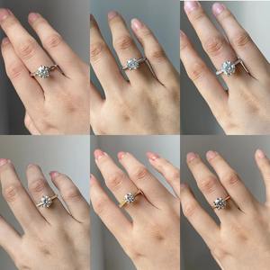 Alliance de mariage éternelle en or blanc 14K/18K avec émeraude et diamant ovale de laboratoire cultivé Provence Gem EF VS2+ 5x7MM - Product Image 5