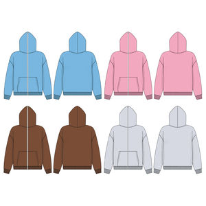 Direct Factory Supply Hide <b>Face</b> <b>Mask</b> Hoodie Oversized Custom Logo Zipper Type Hooded - Product Image 2