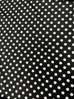 Tissu recyclé à pois noirs et blancs, extensible, écologique, tricoté en chaîne, résistant à l'eau, anti-boulochage, pour maillots de bain et garçons