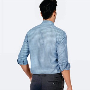 2023 nueva primavera coreana Casual versátil juvenil solapa manga larga algodón rayas camisa para hombres - Product Image 6