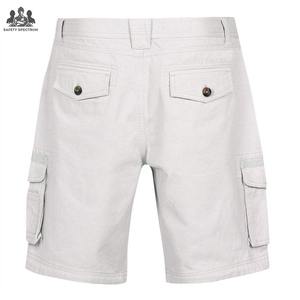 กางเกงขาสั้นคาร์โก้ผู้ชายทรงสบาย ราคาส่งจากโรงงาน สไตล์มิดไฮสตรีท ผ้าฝ้าย 100% ระบายอากาศ แห้งเร็ว ติดกระดุม - Product Image 4