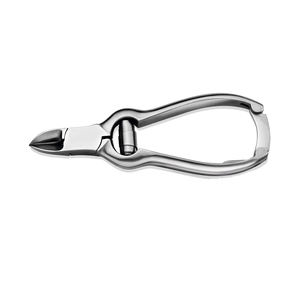 Pince à cuticules en acier inoxydable Double Action de haute qualité ouverture de mâchoire large lame incurvée 5mm/3mm pointes finition satinée ongle d'orteil - Product Image 6