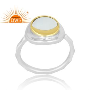 Nuevo diseño, anillo de piedras preciosas de nácar Natural de Plata de Ley 925, joyería personalizada para mujer, regalo para ella - Product Image 1