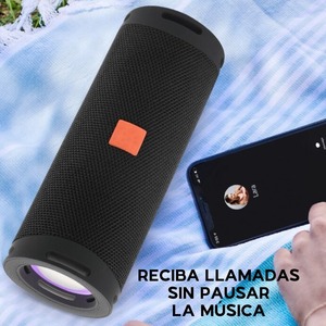 Haut-parleur Bluetooth portable avec radio FM, rechargeable, lumière LED USB - Couleurs assorties - Product Image 6