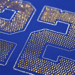 Camiseta de fútbol bordada en oro SGR con diamantes de imitación brillantes, ropa de hermandad de poliéster Premium para miembros de Sigma Gamma Rho - Product Image 3