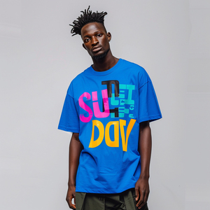 Heavyweight 250GSM Printing Vintage <b>T</b>-<b>Shirt</b> 100% Cotton Drop Shoulder Oversize Casual Loose Fit with Custom Logo Printing - Product Image 5