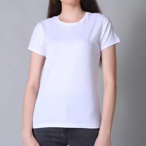 เสื้อยืดผ้าฝ้ายสีทึบพิมพ์ลายสำหรับผู้หญิง2025 - Product Image 1