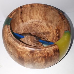 Tazón para Ensalada de Madera y Resina de Alta Calidad, Personalizado, Pulido, Ecológico, de Lujo, para Servir en Fiestas, para Uso en el Hogar y Restaurantes - Product Image 5