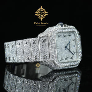 Montre de luxe pour homme, style hip-hop, sertie de moissanite VVS, cadran à chiffres romains, testeur de diamant, mécanique, vente en gros disponible - Product Image 5