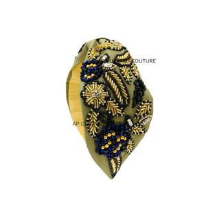 Conception à thème sur mesure 2025 arrivée Turban bandeau indien perlage brodé à la main mode femmes AP organisé Couture fête - Product Image 1