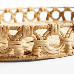 Plateau de service décoratif en rotin naturel de fabrication vietnamienne de haute qualité - Product Image 2