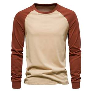 เสื้อยืดแขนยาวผู้ชายแบบใหม่ สกรีนโลโก้ตามสั่ง ผู้ผลิตเสื้อผ้าสตรีทแวร์ เสื้อยืดเรียบ 180 GSM ผ้าฝ้าย 100% - Product Image 5