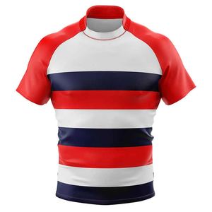 Camiseta de rugby ventilada con paneles de contraste de estilo de cuello moderno Diseño de ajuste cómodo y opciones de ilustraciones de equipo sublimadas en negrita - Product Image 5