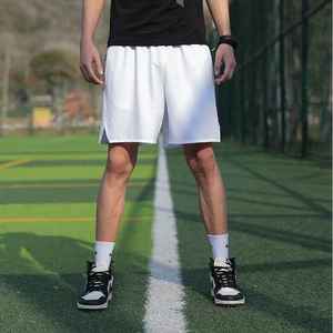 กางเกงขาสั้นเล่นกีฬาแนวสตรีทของผู้ชายกางเกงวิ่งออกกำลังกายผ้าคอตตอน100% สีพื้นกระเป๋าด้านในสำหรับฟิตเนสยิม - Product Image 4