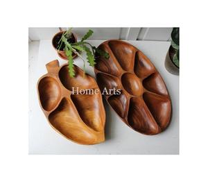 Plato de frutas secas de madera de diseño atractivo, plato para servir aperitivos de Color marrón de la más alta calidad para uso doméstico en hoteles - Product Image 3