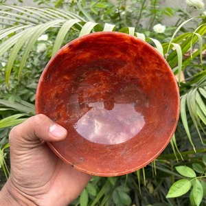 Bol sculpté en cristal d'aventurine rouge naturelle, mascotte artisanale, pierre précieuse énergétique, guérison des chakras, décoration d'autel, méditation, Feng Shui - Product Image 6