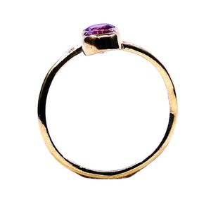 Bague de style classique en argent sterling 925 plaquée or avec tourmaline - Product Image 2