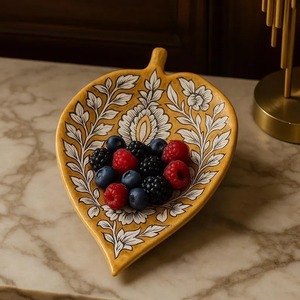 Bandeja de hojas moderna, Plato decorativo para banquete exclusivo, comedor, exhibición culinaria, escaparate artístico, bandeja de comedor y evento moderna - Product Image 1