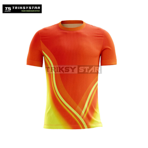 Conjunto de Uniforme de Fútbol Personalizado con Estampado, Camiseta y Pantalones Cortos en Degradado Naranja y Amarillo para Hombre, Ropa Deportiva Transpirable de Secado Rápido para Entrenamiento en Equipo - Product Image 3