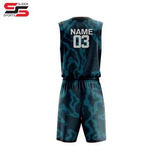 Vente en gros de maillots de basket-ball personnalisés bon marché uniformes de basket-ball respirants à séchage rapide vêtements de sport imprimés vêtements de basket-ball à sublimation - Product Image 3